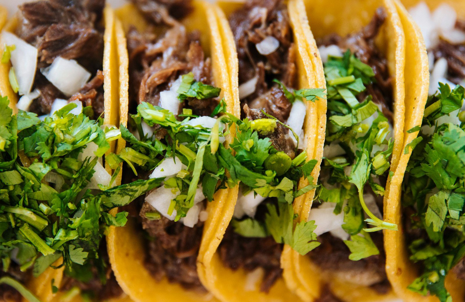 Street tacos with cilantro and onion at Lucky's Taqueria in Blairsville, GA